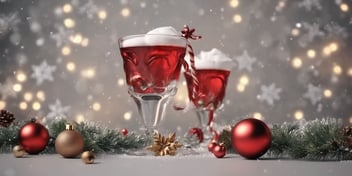 Shots in realistic Christmas style