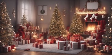 Festivities in realistic Christmas style