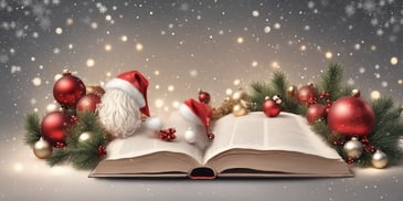 Book in realistic Christmas style