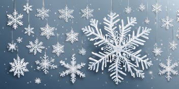 Snowflake in realistic Christmas style