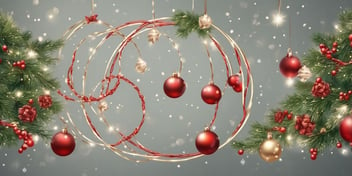 Hoop in realistic Christmas style