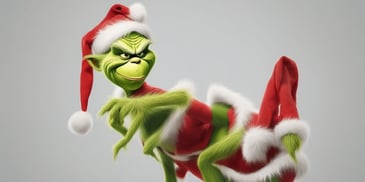 Grinch in realistic Christmas style