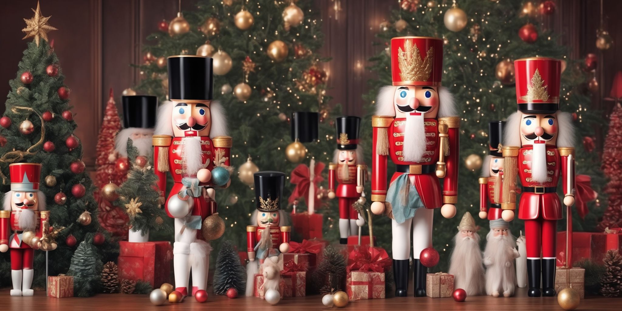 Nutcracker in realistic Christmas style