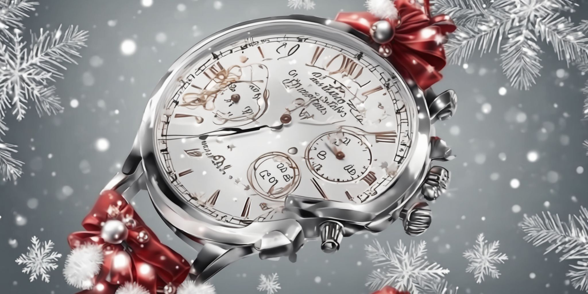 Watch in realistic Christmas style