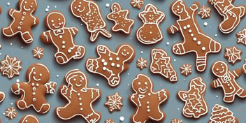 Gingerbread in realistic Christmas style