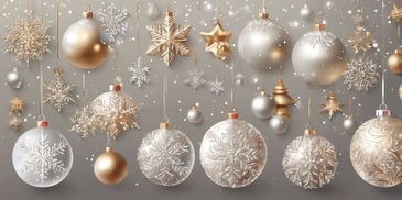 Ornaments in realistic Christmas style