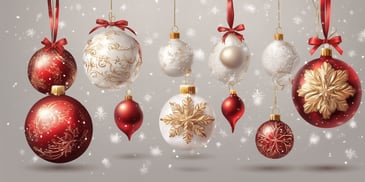 Ornaments in realistic Christmas style