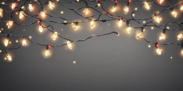 Christmas lights in realistic Christmas style