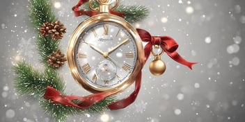 Watch in realistic Christmas style