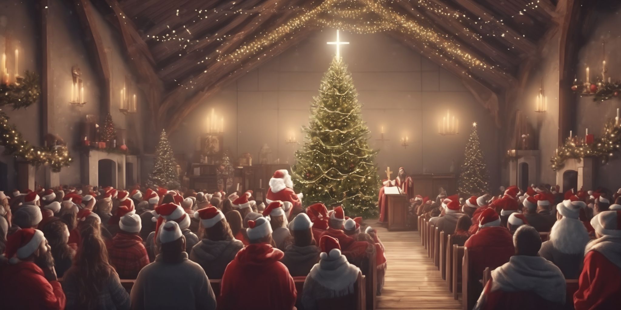 Worship in realistic Christmas style