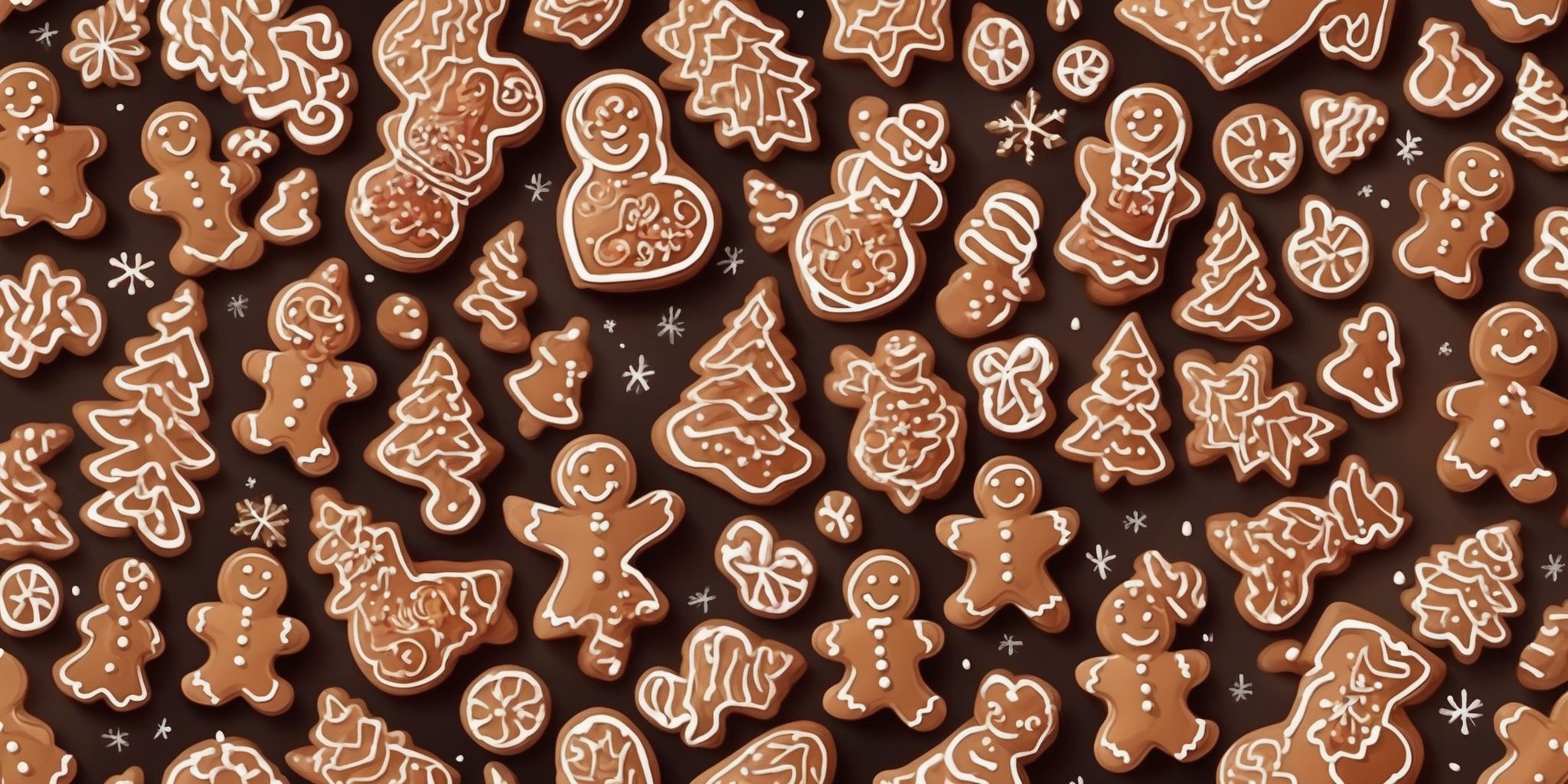 Gingerbread in realistic Christmas style