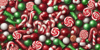 Candy in realistic Christmas style