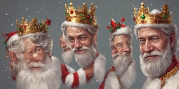 King in realistic Christmas style