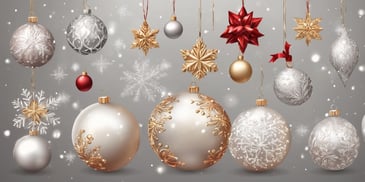 Ornaments in realistic Christmas style