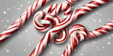 Candy cane in realistic Christmas style