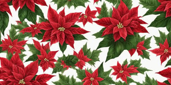 Poinsettia in realistic Christmas style
