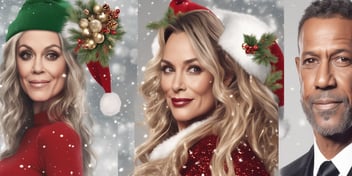 Celebrities in realistic Christmas style
