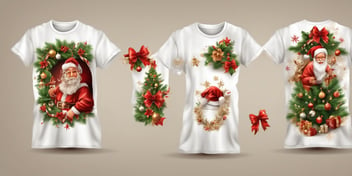 Tee in realistic Christmas style