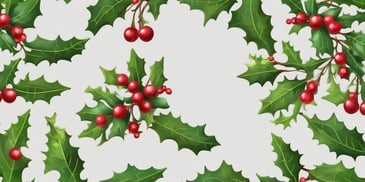 Mistletoe in realistic Christmas style