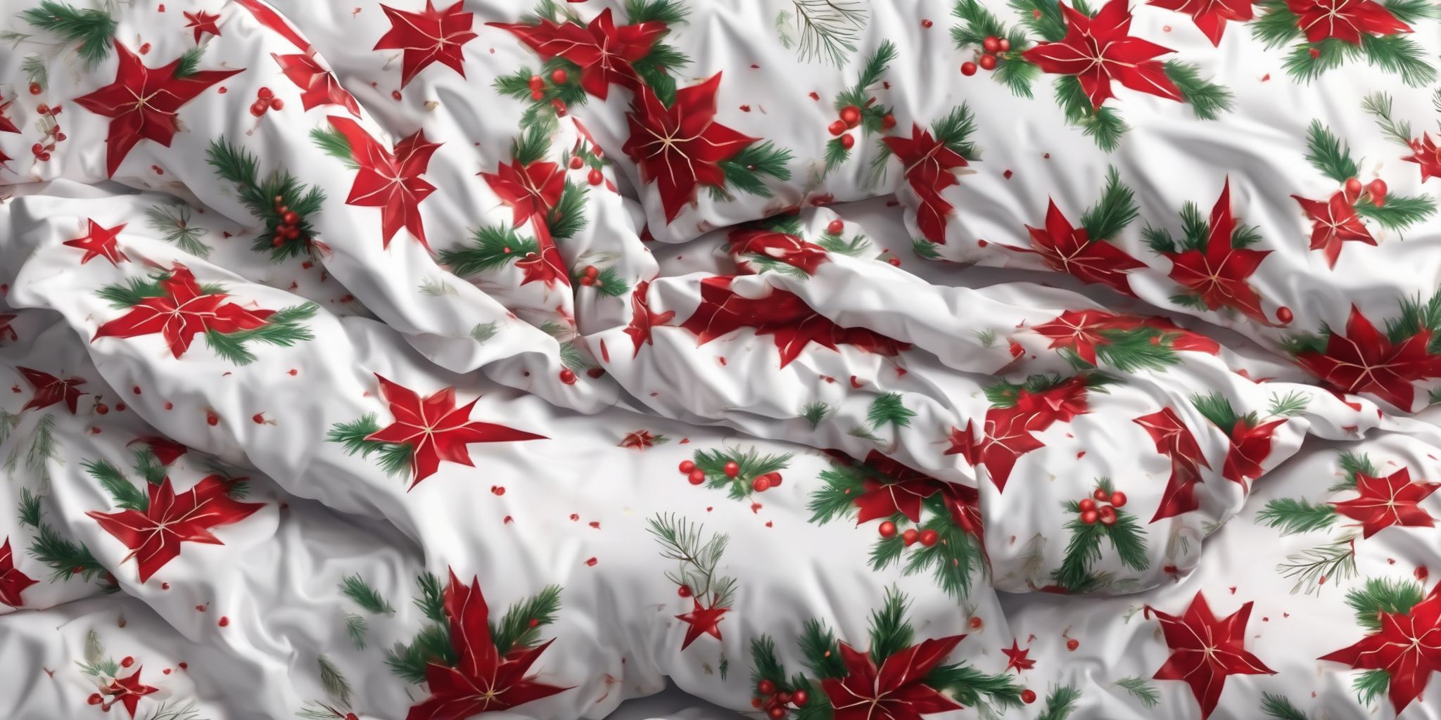 Bedding in realistic Christmas style