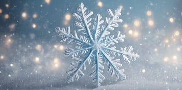 Snowflake in realistic Christmas style