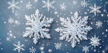 Snowflakes in realistic Christmas style