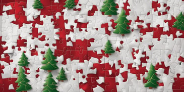Puzzle in realistic Christmas style