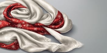 Scarf in realistic Christmas style