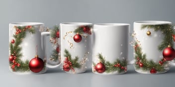 Mug in realistic Christmas style