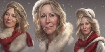 Carol in realistic Christmas style