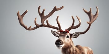 Reindeer in realistic Christmas style