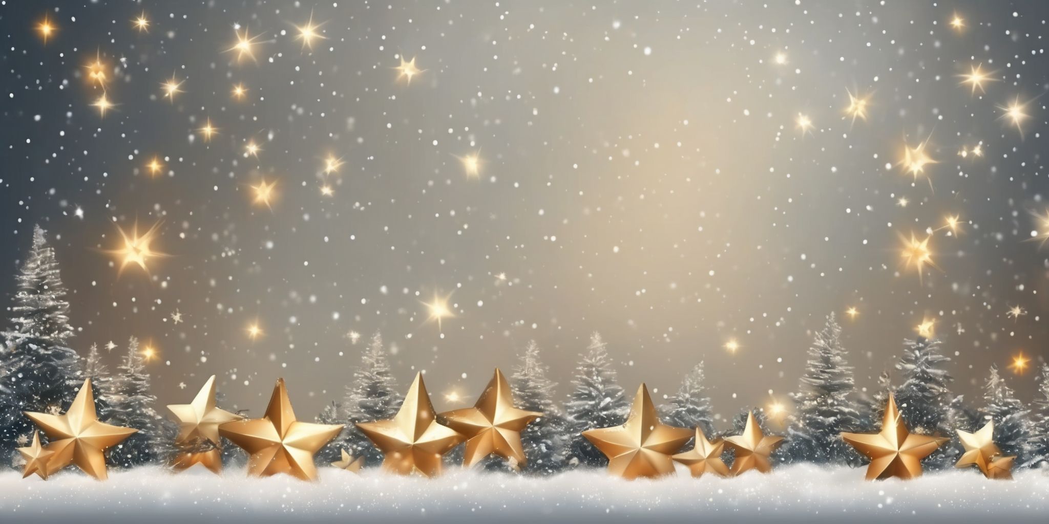 Stars in realistic Christmas style