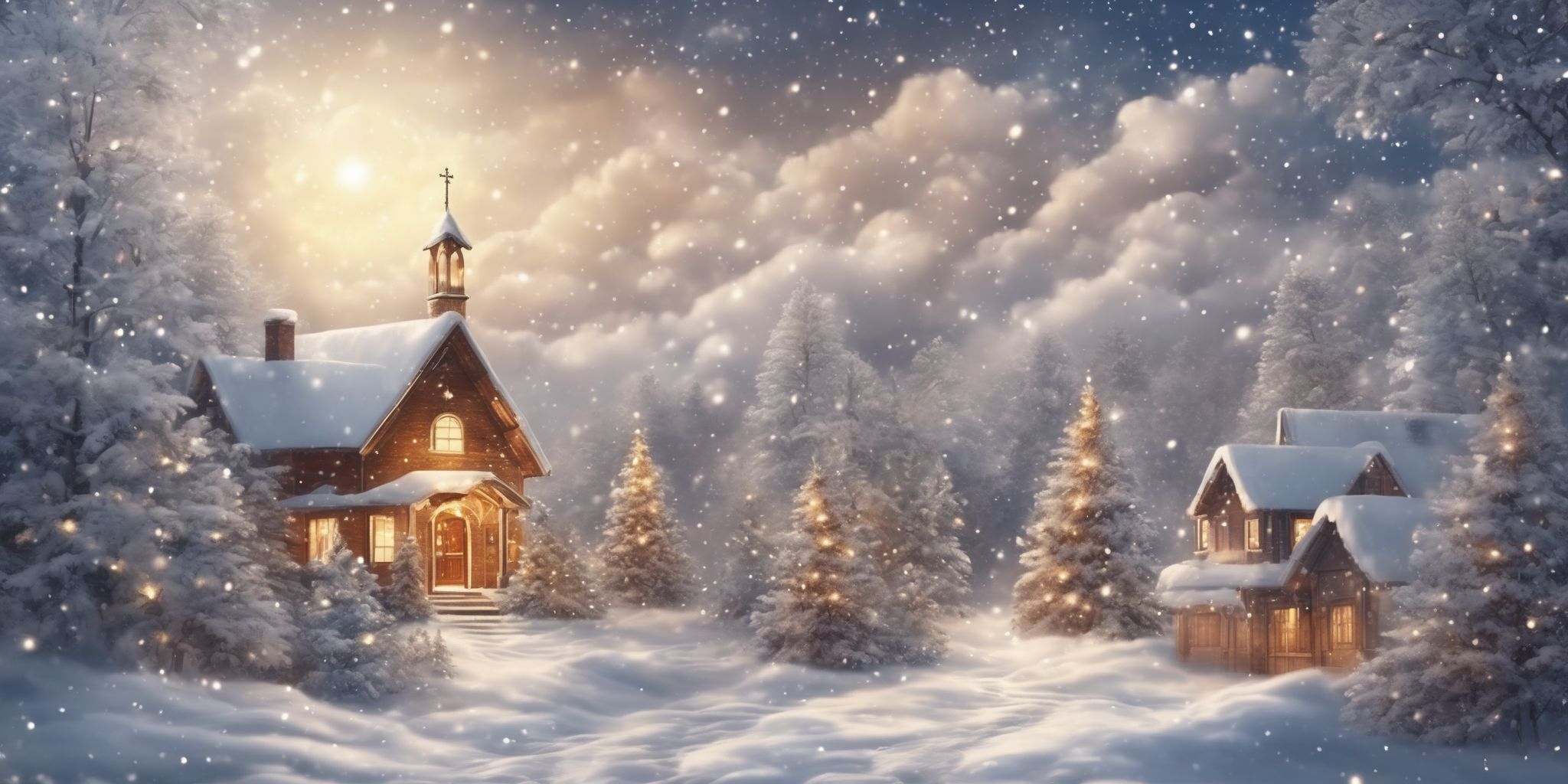 Heaven Above in realistic Christmas style