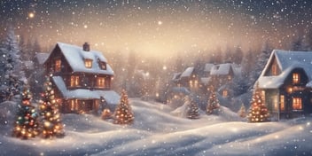 Dreams in realistic Christmas style