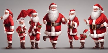 Santa Claus in realistic Christmas style