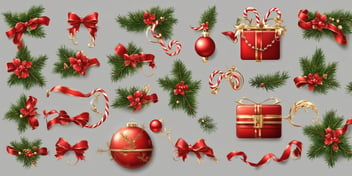 Clasps in realistic Christmas style