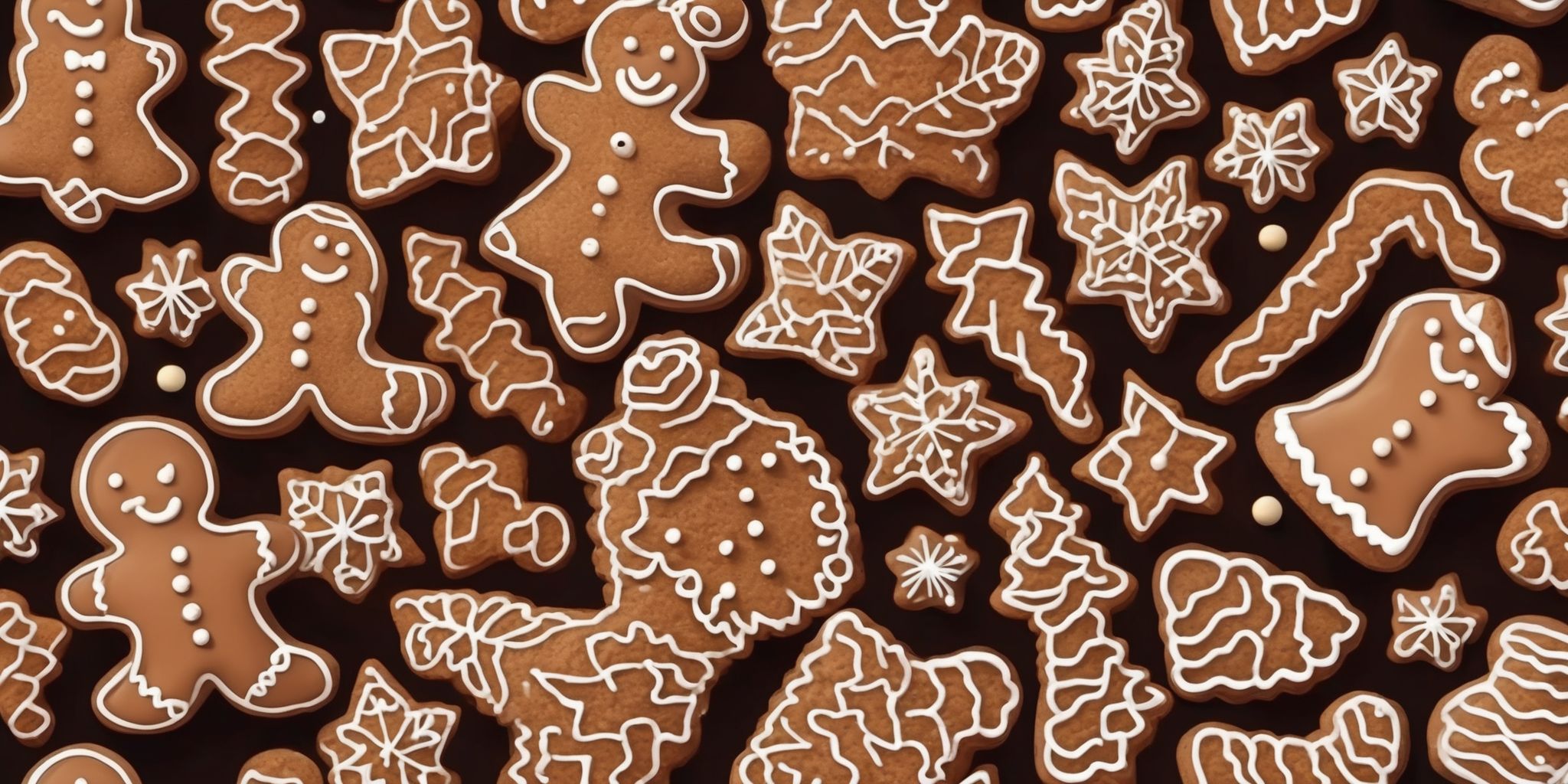 Gingerbread in realistic Christmas style