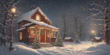 Hymn in realistic Christmas style