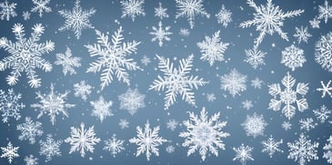 Snowflakes in realistic Christmas style