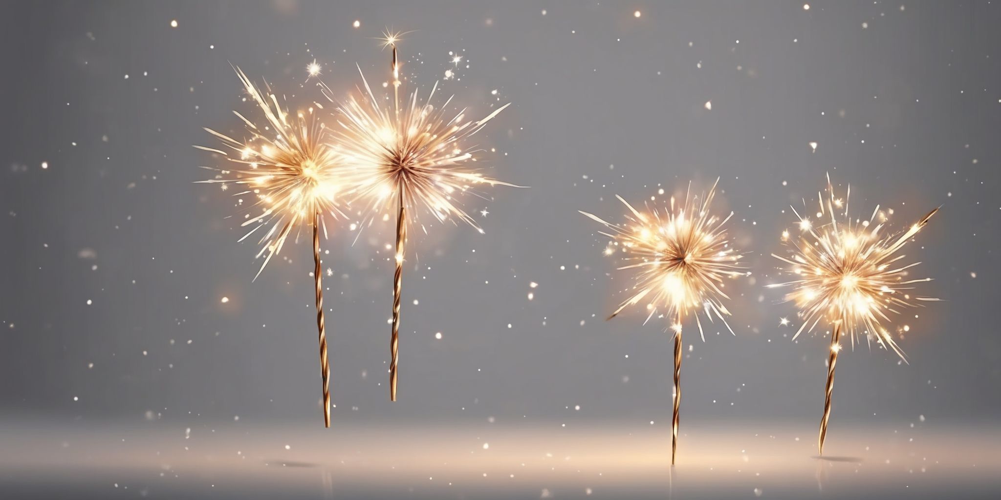 Sparklers in realistic Christmas style