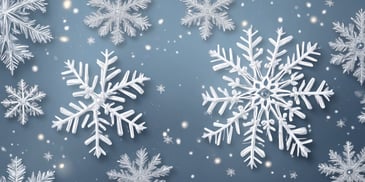 Snowflake in realistic Christmas style