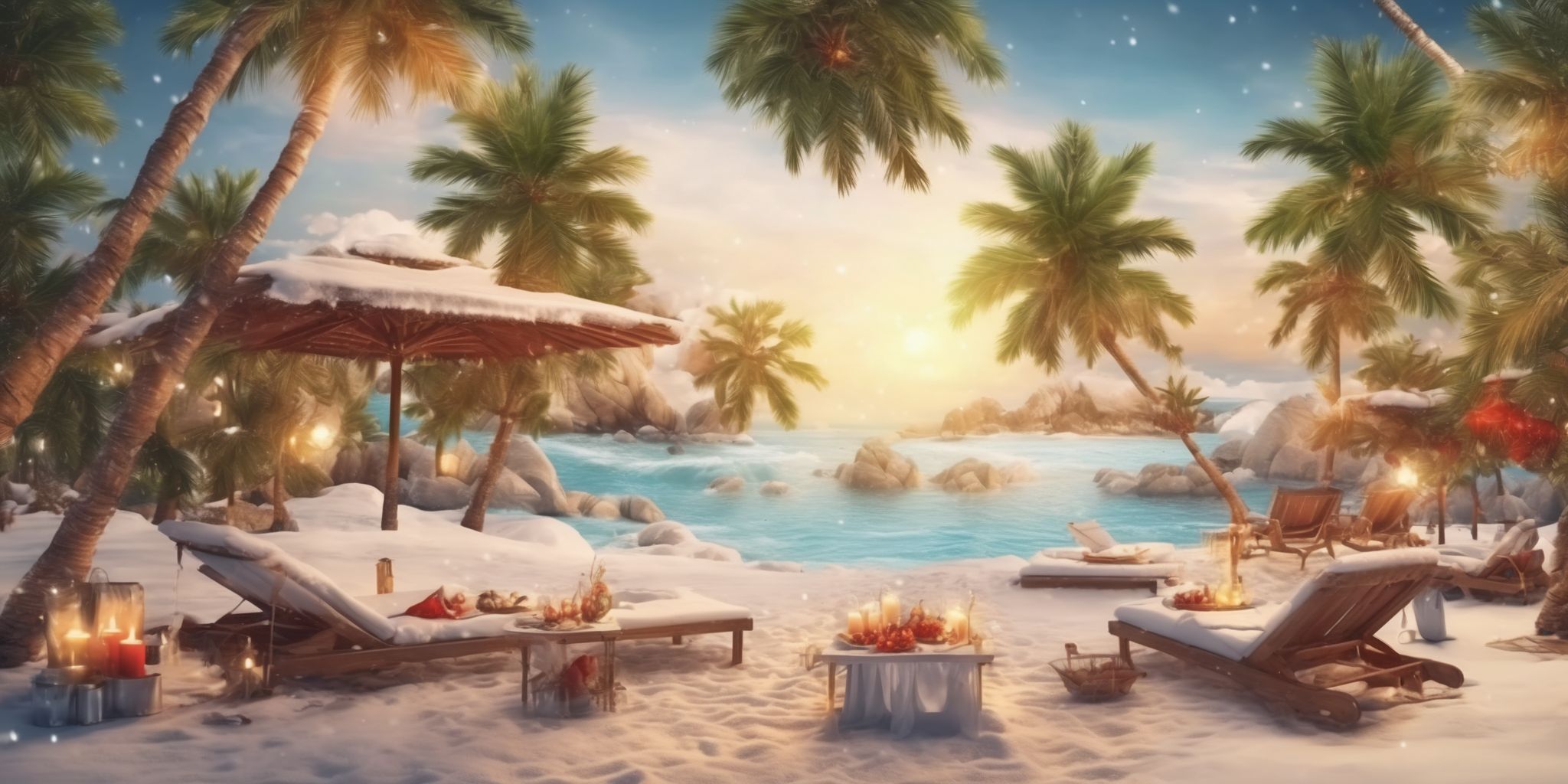 Vacations in realistic Christmas style