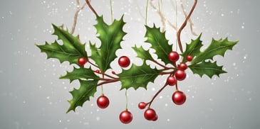 Mistletoe in realistic Christmas style