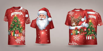 T-shirt in realistic Christmas style