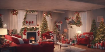 Netflix in realistic Christmas style