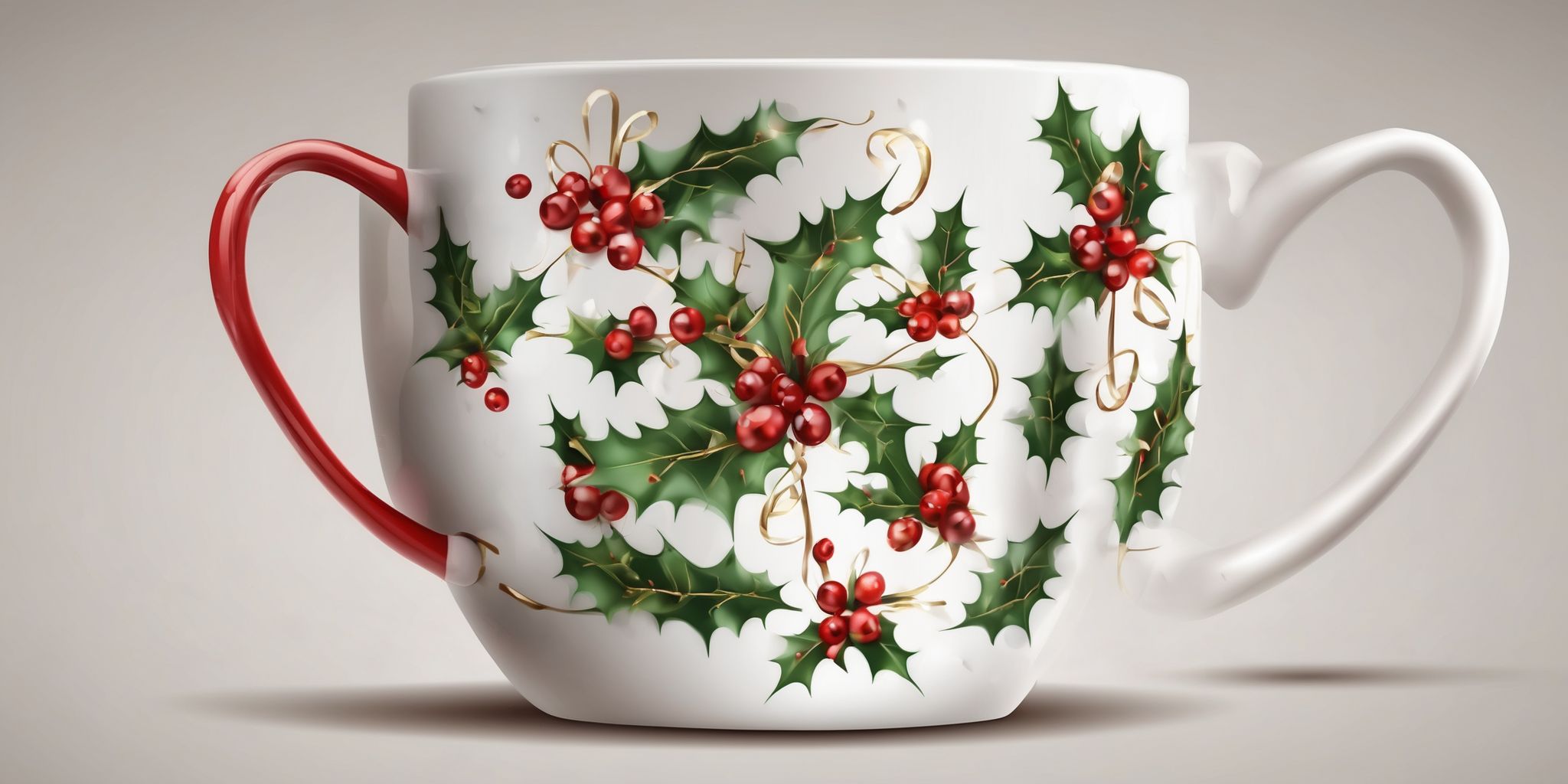 Mug in realistic Christmas style