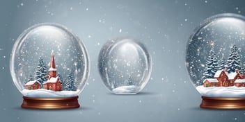 Snow globe in realistic Christmas style