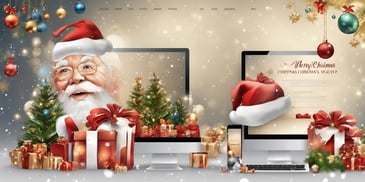 Website in realistic Christmas style