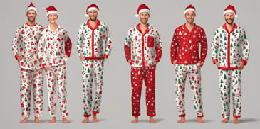 Pajamas in realistic Christmas style