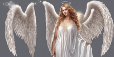 Angel in realistic Christmas style